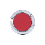 Taschenaufhänger aus Metall mit Kunstledereinsatz zum Verschenken farbe rot erste Ansicht