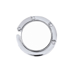 Taschenaufhänger aus Metall mit Kunstledereinsatz zum Verschenken farbe weiß erste Ansicht