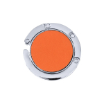 Taschenaufhänger aus Metall mit Kunstledereinsatz zum Verschenken farbe orange erste Ansicht