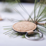 Runder Kork Schlüsselanhänger aus Kork mit Lasergravur Eco Round farbe natürliche farbe siebte Ansicht