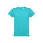 Günstiges T-Shirts aus kardierter Baumwolle, 150 g/m2, THC Luanda farbe türkis zweite Ansicht