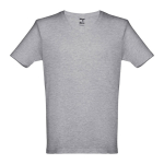 Günstige Unisex-T-Shirts bedrucken aus Baumwolle, 150 g/m2, THC Athen farbe grau mamoriert zweite Ansicht