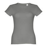 Günstiges tailliertes Damen-T-Shirt aus Baumwolle, 150 g/m2, THC Sofia farbe dunkelgrau zweite Ansicht