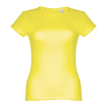 Günstiges tailliertes Damen-T-Shirt aus Baumwolle, 150 g/m2, THC Sofia farbe neongelb zweite Ansicht