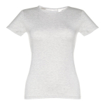 Günstiges tailliertes Damen-T-Shirt aus Baumwolle, 150 g/m2, THC Sofia farbe hellgrau zweite Ansicht
