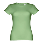Günstiges tailliertes Damen-T-Shirt aus Baumwolle, 150 g/m2, THC Sofia farbe smaragdgrün zweite Ansicht