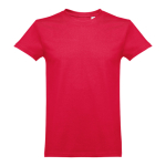 Unisex-T-Shirts mit Logo aus kardierter Baumwolle, 190 g/m2, THC Ankara farbe rot