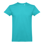 Unisex-T-Shirts mit Logo aus kardierter Baumwolle, 190 g/m2, THC Ankara farbe türkis