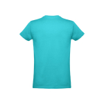 Unisex-T-Shirts mit Logo aus kardierter Baumwolle, 190 g/m2, THC Ankara farbe türkis dritte Ansicht