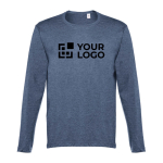 Unisex-Langarm-T-Shirts aus Baumwolle, 150 g/m2, THC Bucharest Ansicht mit Druckbereich