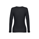Langärmeliges Damen-T-Shirts aus Baumwolle, 150 g/m2, THC Bukarest farbe schwarz dritte Ansicht