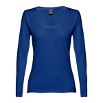 Langärmeliges Damen-T-Shirts aus Baumwolle, 150 g/m2, THC Bukarest farbe köngisblau zweite Ansicht