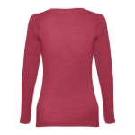 Langärmeliges Damen-T-Shirts aus Baumwolle, 150 g/m2, THC Bukarest farbe marmorrot