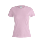 Damen-T-Shirts mit Logo aus Baumwolle, 150 g/m2, Keya farbe rosa erste Ansicht