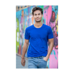 T-Shirt bedrucken aus Bio-Baumwolle, 200 g/m², Elevate NXT farbe blau