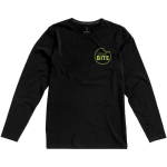 Langarm-Shirt aus weicher Bio-Baumwolle, 200 g/m², Elevate NXT farbe schwarz Ansicht mit Siebdruck