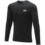 Langarm-Shirt aus weicher Bio-Baumwolle, 200 g/m², Elevate NXT farbe schwarz Ansicht mit Siebdruck