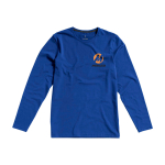 Langarm-Shirt aus weicher Bio-Baumwolle, 200 g/m², Elevate NXT farbe blau Ansicht mit Siebdruck
