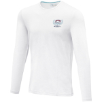 Langarm-Shirt aus weicher Bio-Baumwolle, 200 g/m2, Elevate NXT farbe weiß Ansicht mit Siebdruck