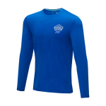 Langarm-Shirt aus weicher Bio-Baumwolle, 200 g/m², Elevate NXT farbe köngisblau Ansicht mit Siebdruck