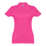 Damen-Poloshirt aus Baumwolle in vielen Farben, 195 g/m2, THC Eve farbe rosa