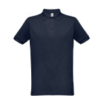 Poloshirts in Vollfarbe, Baumwolle und Polyester, 200 g/m2, THC Berlin farbe blau zweite Ansicht