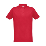 Poloshirts in Vollfarbe, Baumwolle und Polyester, 200 g/m2, THC Berlin farbe rot zweite Ansicht