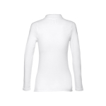 Langarm-Poloshirt für Damen aus Baumwolle, 210 g/m2, THC Bern farbe weiß dritte Ansicht