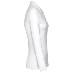 Langarm-Poloshirt für Damen aus Baumwolle, 210 g/m2, THC Bern farbe weiß