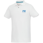 Poloshirt aus Bio-Baumwolle, 220 g/m², Elevate NXT farbe weiß Ansicht mit Siebdruck