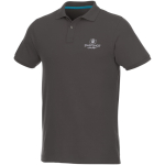 Poloshirt aus Bio-Baumwolle, 220 g/m², Elevate NXT farbe aschgrau Ansicht mit Siebdruck