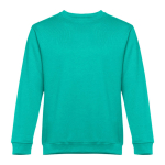 Unisex Sweatshirt aus Polyester und Baumwolle, 300 g/m2, THC Delta farbe türkis zweite Ansicht