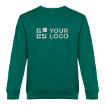 Unisex Sweatshirt aus Polyester und Baumwolle, 300 g/m2, THC Delta Ansicht mit Druckbereich