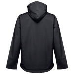 Softshelljacken mit Kapuze bedrucken aus Polyester, 280 g/m2, THC Zagreb farbe schwarz