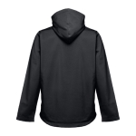 Softshelljacken mit Kapuze bedrucken aus Polyester, 280 g/m2, THC Zagreb farbe schwarz dritte Ansicht