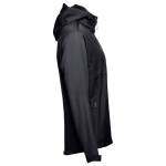 Softshelljacken mit Kapuze bedrucken aus Polyester, 280 g/m2, THC Zagreb farbe schwarz