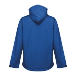 Softshelljacken mit Kapuze bedrucken aus Polyester, 280 g/m2, THC Zagreb farbe blau dritte Ansicht