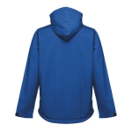 Softshelljacken mit Kapuze bedrucken aus Polyester, 280 g/m2, THC Zagreb farbe blau