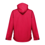 Softshelljacken mit Kapuze bedrucken aus Polyester, 280 g/m2, THC Zagreb farbe rot dritte Ansicht