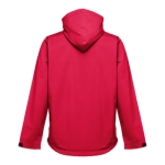Softshelljacken mit Kapuze bedrucken aus Polyester, 280 g/m2, THC Zagreb farbe rot