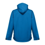 Softshelljacken mit Kapuze bedrucken aus Polyester, 280 g/m2, THC Zagreb farbe cyan-blau dritte Ansicht