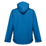Softshelljacken mit Kapuze bedrucken aus Polyester, 280 g/m2, THC Zagreb farbe cyan-blau