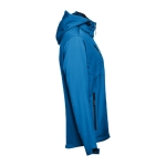 Softshelljacken mit Kapuze bedrucken aus Polyester, 280 g/m2, THC Zagreb farbe cyan-blau vierte Ansicht