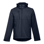 Softshelljacken mit Kapuze bedrucken aus Polyester, 280 g/m2, THC Zagreb farbe marineblau