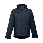 Softshelljacken mit Kapuze bedrucken aus Polyester, 280 g/m2, THC Zagreb farbe marineblau zweite Ansicht