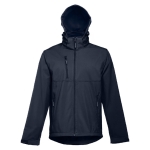 Softshelljacken mit Kapuze bedrucken aus Polyester, 280 g/m2, THC Zagreb farbe marineblau fünfte Ansicht