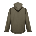 Softshelljacken mit Kapuze bedrucken aus Polyester, 280 g/m2, THC Zagreb farbe militärgrün dritte Ansicht
