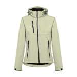 Damen-Softshelljacken mit Kapuze aus Polyester, 280 g/m2, THC Zagreb farbe pastelgrün zweite Ansicht