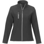Damen-Softshelljacke aus Polyester, 250 g/m2, Elevate Essentials farbe dunkelgrau zweite Vorderansicht
