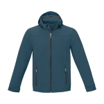 Wasserdichte Softshelljacke aus Polyester, 300 g/m2, Elevate Life farbe cyan-blau zweite Vorderansicht